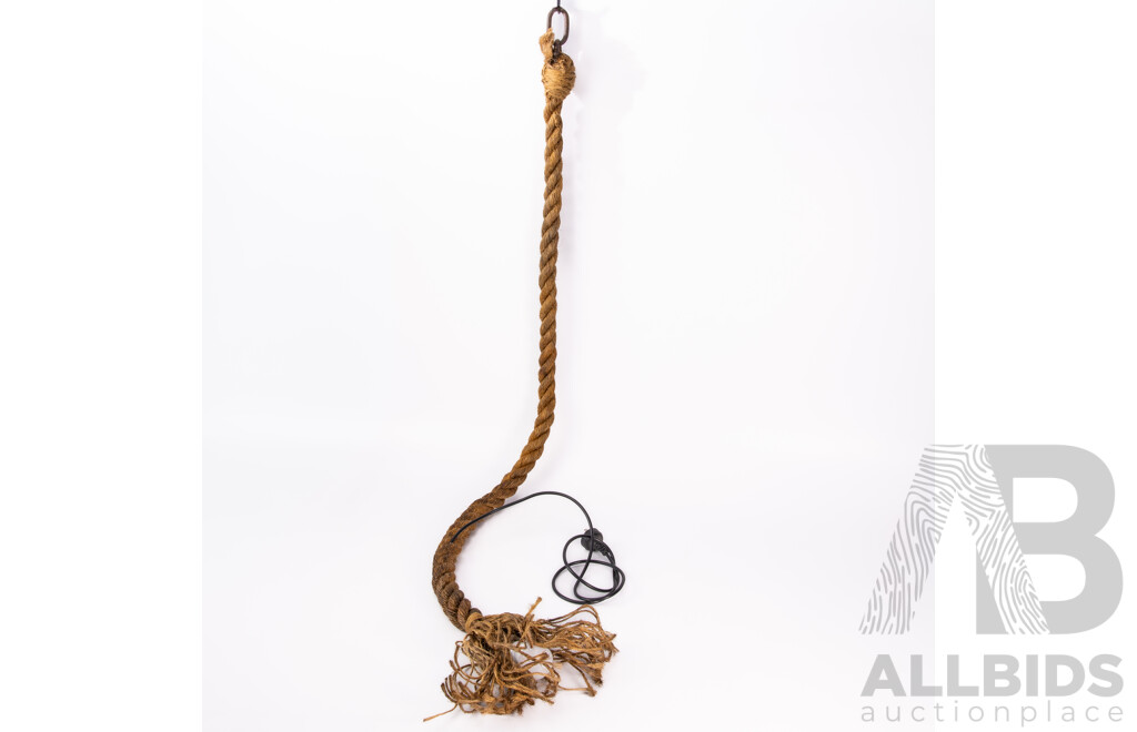 Rustic Rope Form Pendant Light