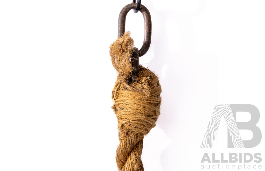 Rustic Rope Form Pendant Light