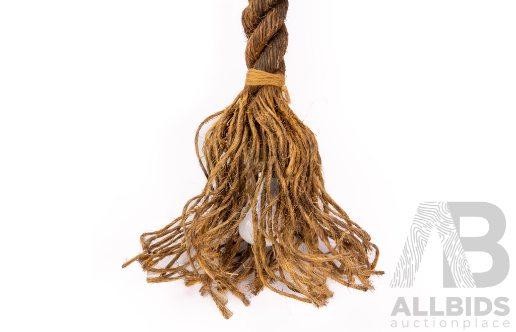 Rustic Rope Form Pendant Light