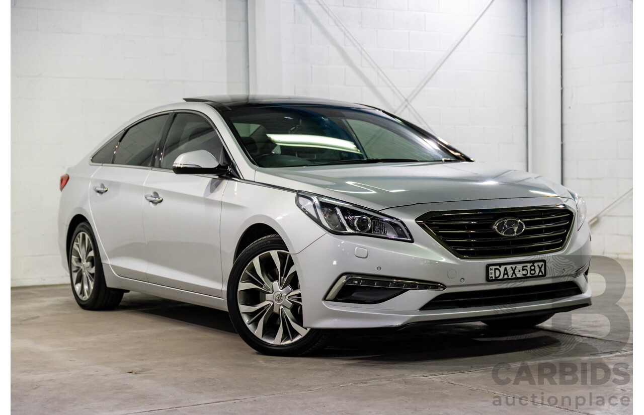 9/2015 Hyundai Sonata Premium LF MY 16 4d Sedan Platinum Silver Turbo 2.0L