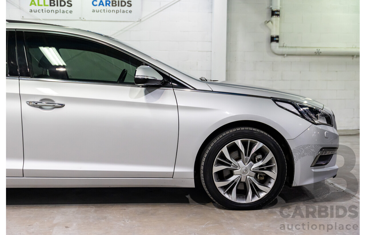 9/2015 Hyundai Sonata Premium LF MY 16 4d Sedan Platinum Silver Turbo 2.0L