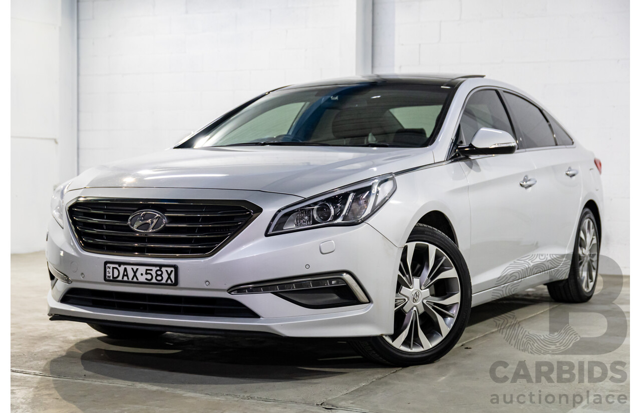 9/2015 Hyundai Sonata Premium LF MY 16 4d Sedan Platinum Silver Turbo 2.0L