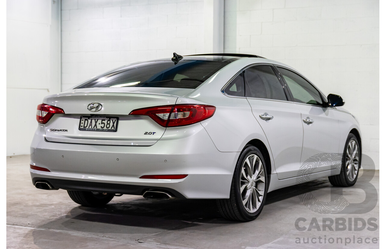 9/2015 Hyundai Sonata Premium LF MY 16 4d Sedan Platinum Silver Turbo 2.0L