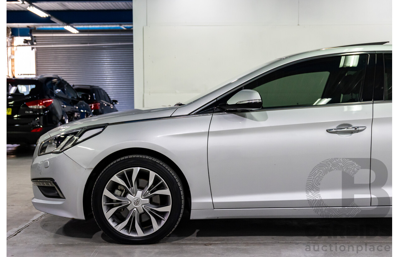 9/2015 Hyundai Sonata Premium LF MY 16 4d Sedan Platinum Silver Turbo 2.0L