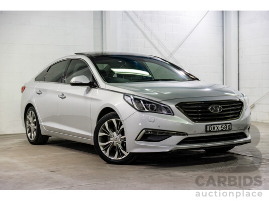 9/2015 Hyundai Sonata Premium LF MY 16 4d Sedan Platinum Silver Turbo 2.0L