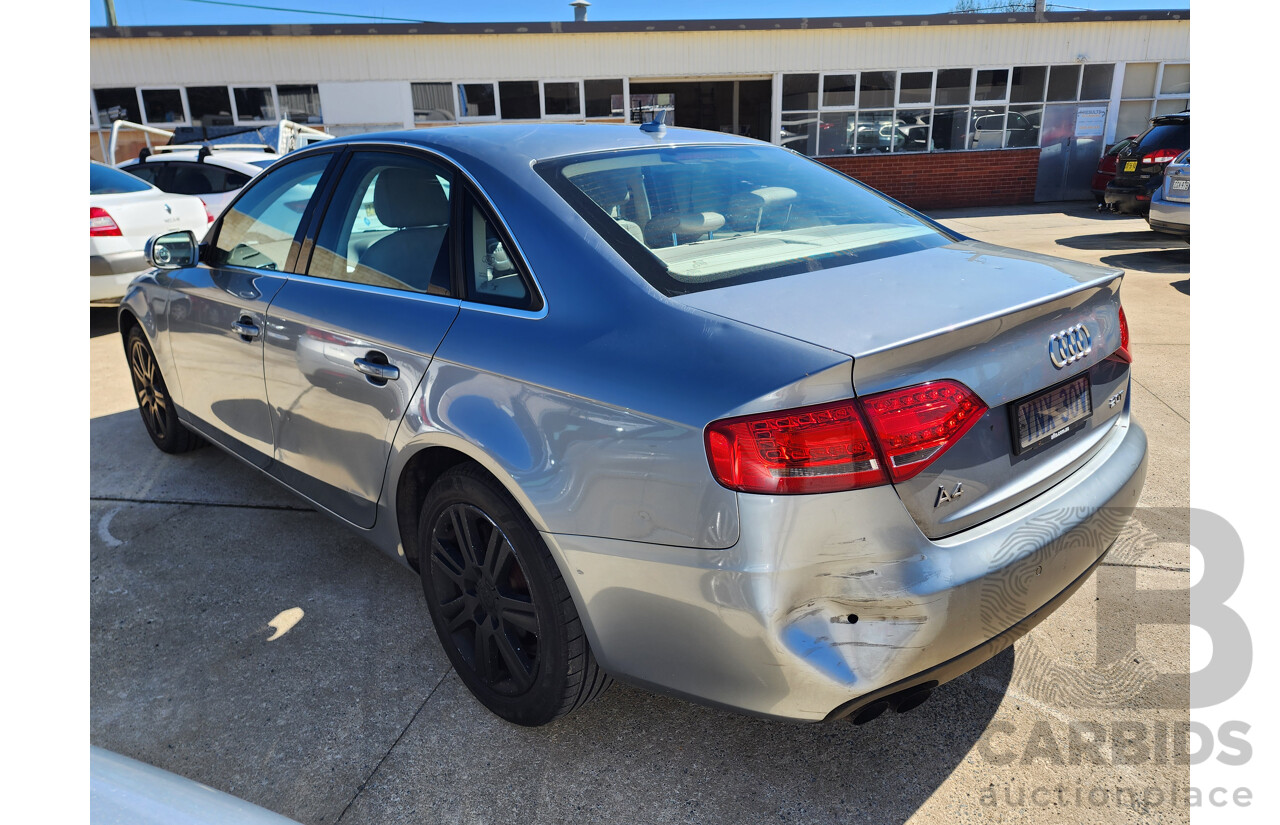 2/2011 Audi A4 2.0 TFSI B8 (8K) MY11 4d Sedan Silver 2.0L