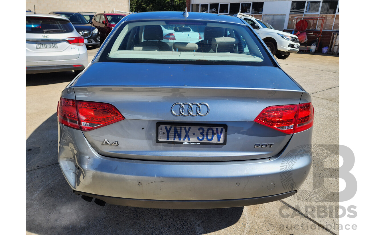 2/2011 Audi A4 2.0 TFSI B8 (8K) MY11 4d Sedan Silver 2.0L