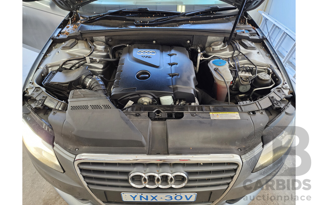 2/2011 Audi A4 2.0 TFSI B8 (8K) MY11 4d Sedan Silver 2.0L