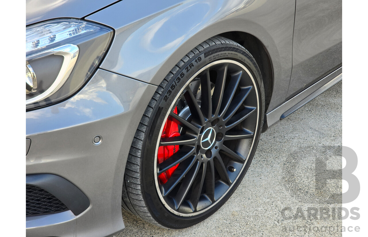 07/2015 Mercedes Benz A45 AMG (AWD) 176 MY15 5d Hatchback Mountain Grey Metallic Turbo 2.0L