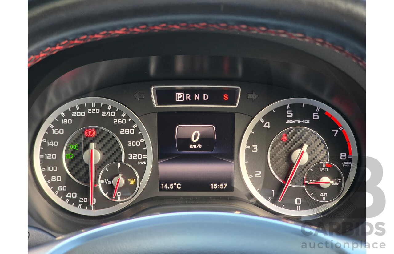 07/2015 Mercedes Benz A45 AMG (AWD) 176 MY15 5d Hatchback Mountain Grey Metallic Turbo 2.0L