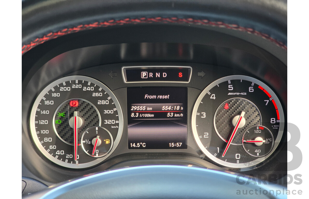 07/2015 Mercedes Benz A45 AMG (AWD) 176 MY15 5d Hatchback Mountain Grey Metallic Turbo 2.0L