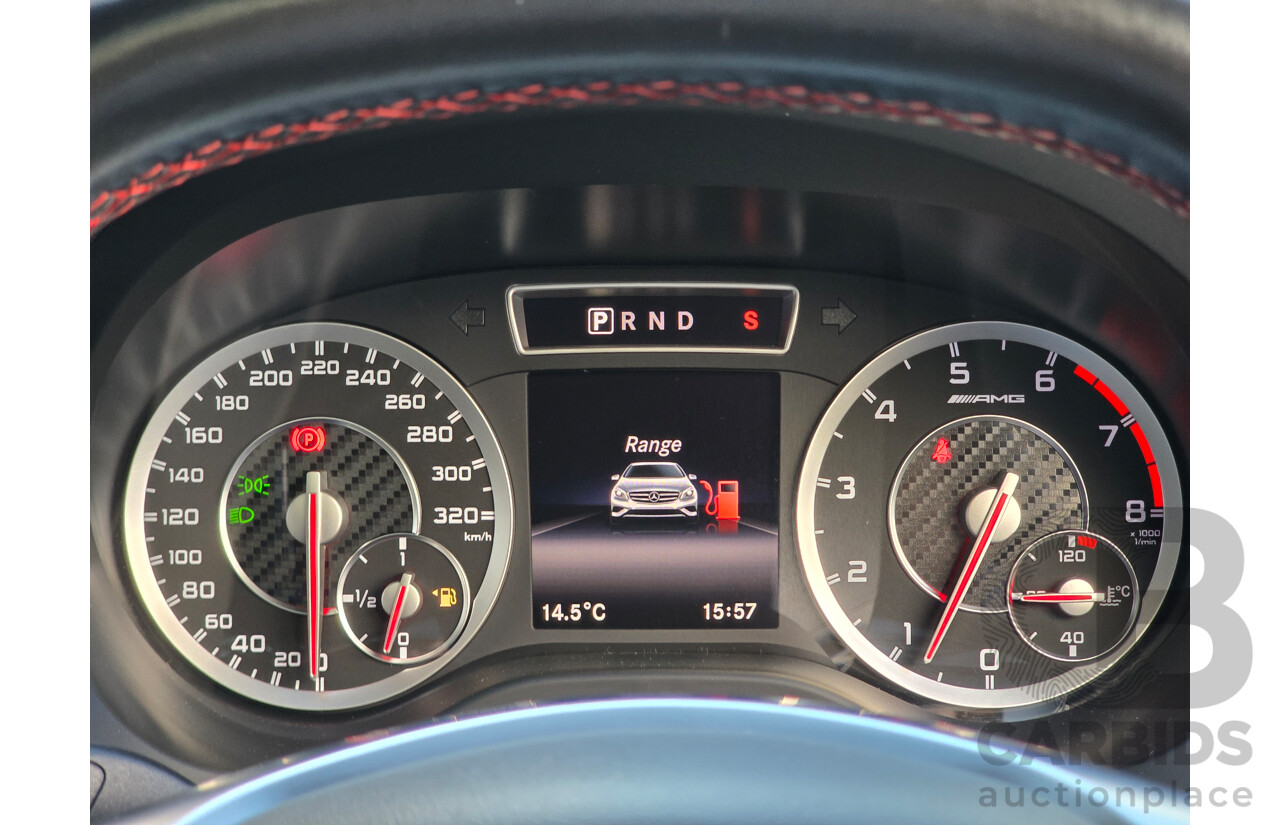 07/2015 Mercedes Benz A45 AMG (AWD) 176 MY15 5d Hatchback Mountain Grey Metallic Turbo 2.0L