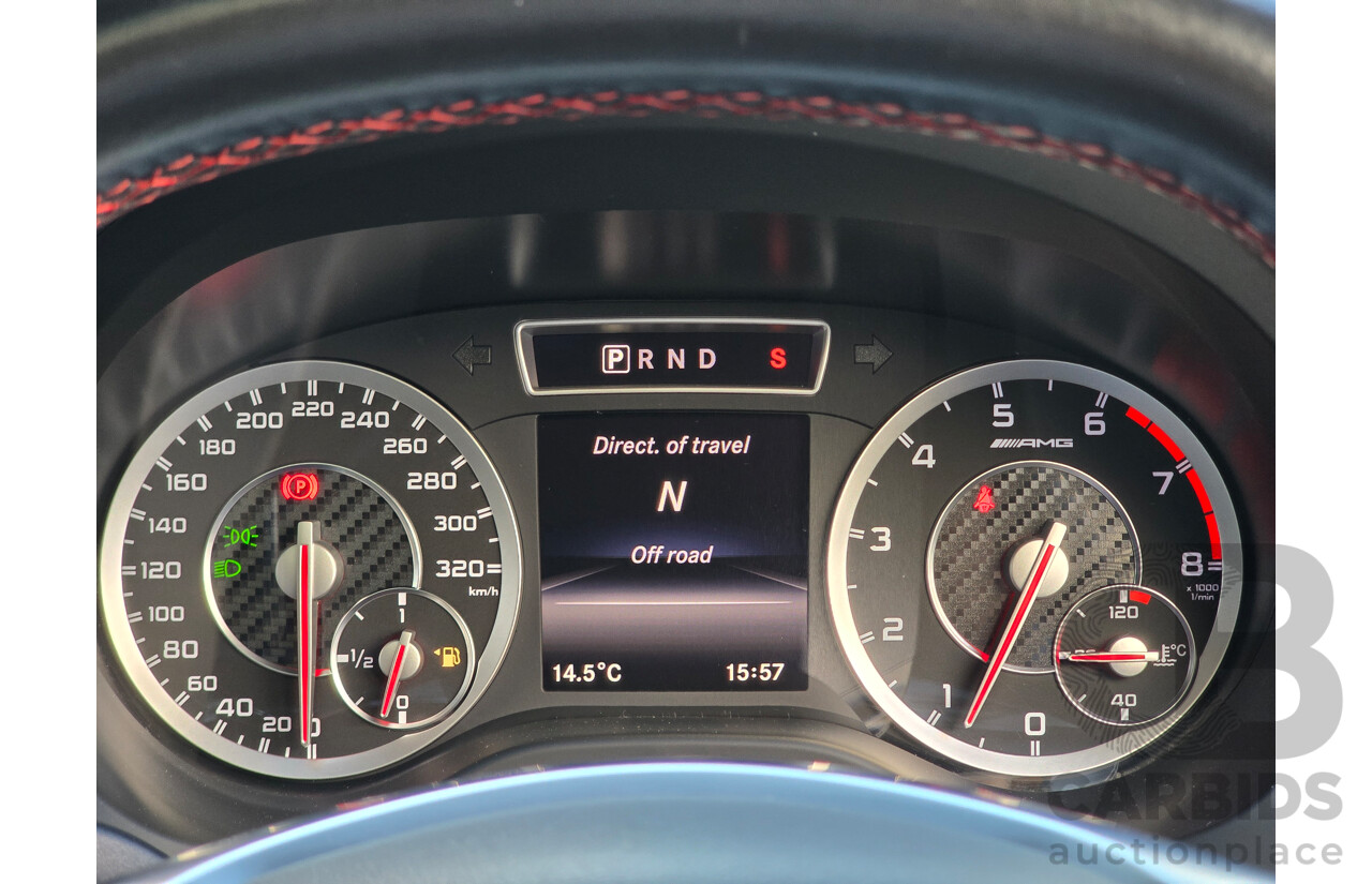 07/2015 Mercedes Benz A45 AMG (AWD) 176 MY15 5d Hatchback Mountain Grey Metallic Turbo 2.0L