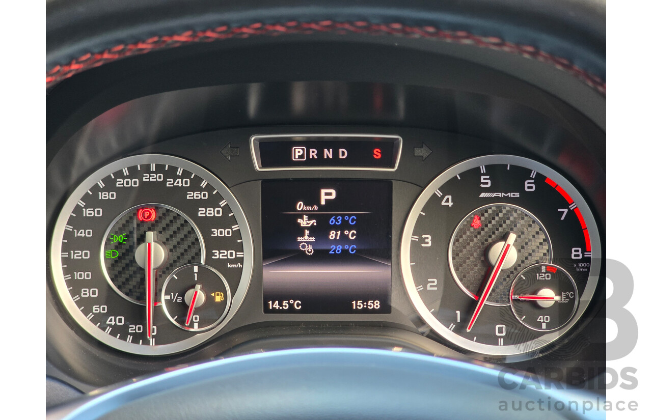 07/2015 Mercedes Benz A45 AMG (AWD) 176 MY15 5d Hatchback Mountain Grey Metallic Turbo 2.0L