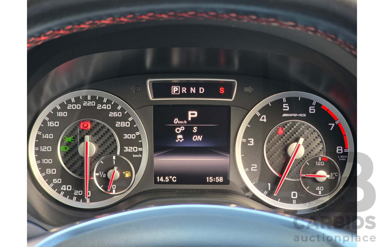07/2015 Mercedes Benz A45 AMG (AWD) 176 MY15 5d Hatchback Mountain Grey Metallic Turbo 2.0L
