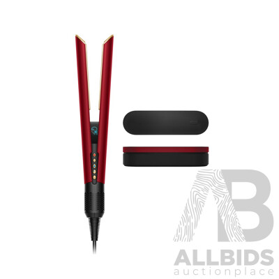 Dyson Airstrait (596930) Straightener and Dryer (Red Velvet/Gold)- ORP $749 (Includes 1 Year Warranty From Dyson)