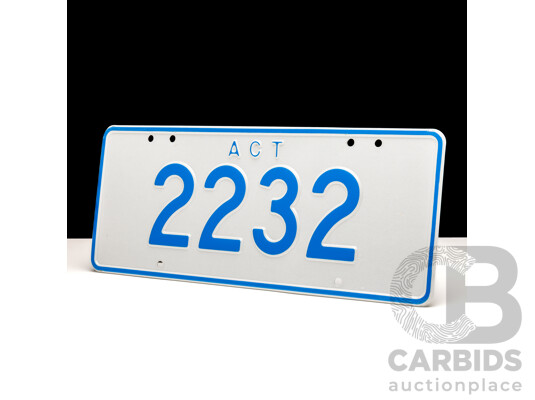 ACT 4-Digit Number Plate - 2232