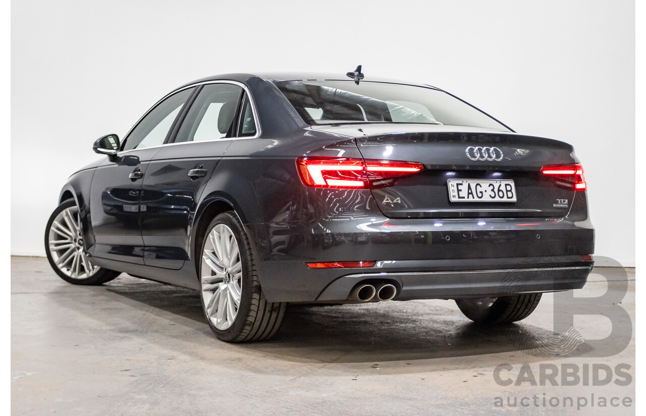 07/2016 Audi A4 2.0 TDI Quattro S-tronic Sport (AWD) F4 (B9) 4D Sedan Grey Turbo Diesel 2.0L