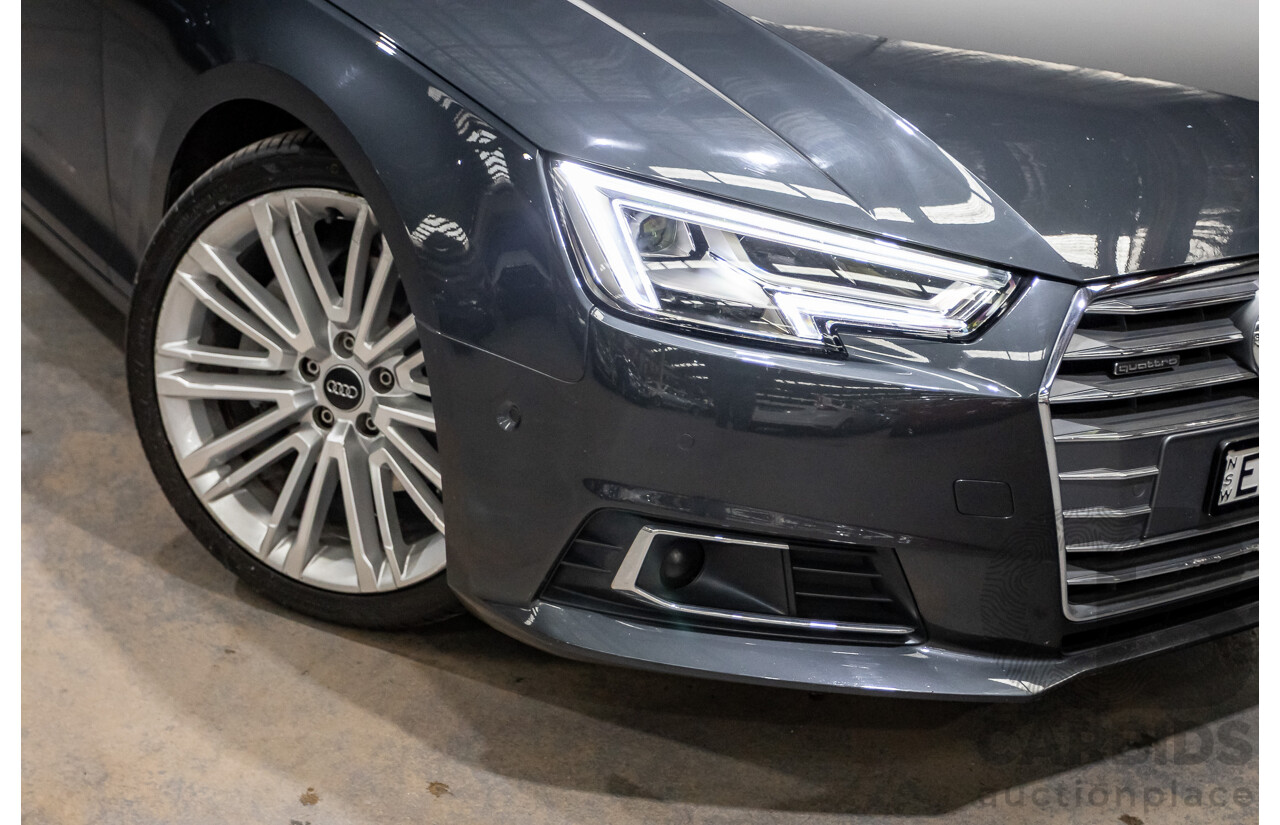 07/2016 Audi A4 2.0 TDI Quattro S-tronic Sport (AWD) F4 (B9) 4D Sedan Grey Turbo Diesel 2.0L