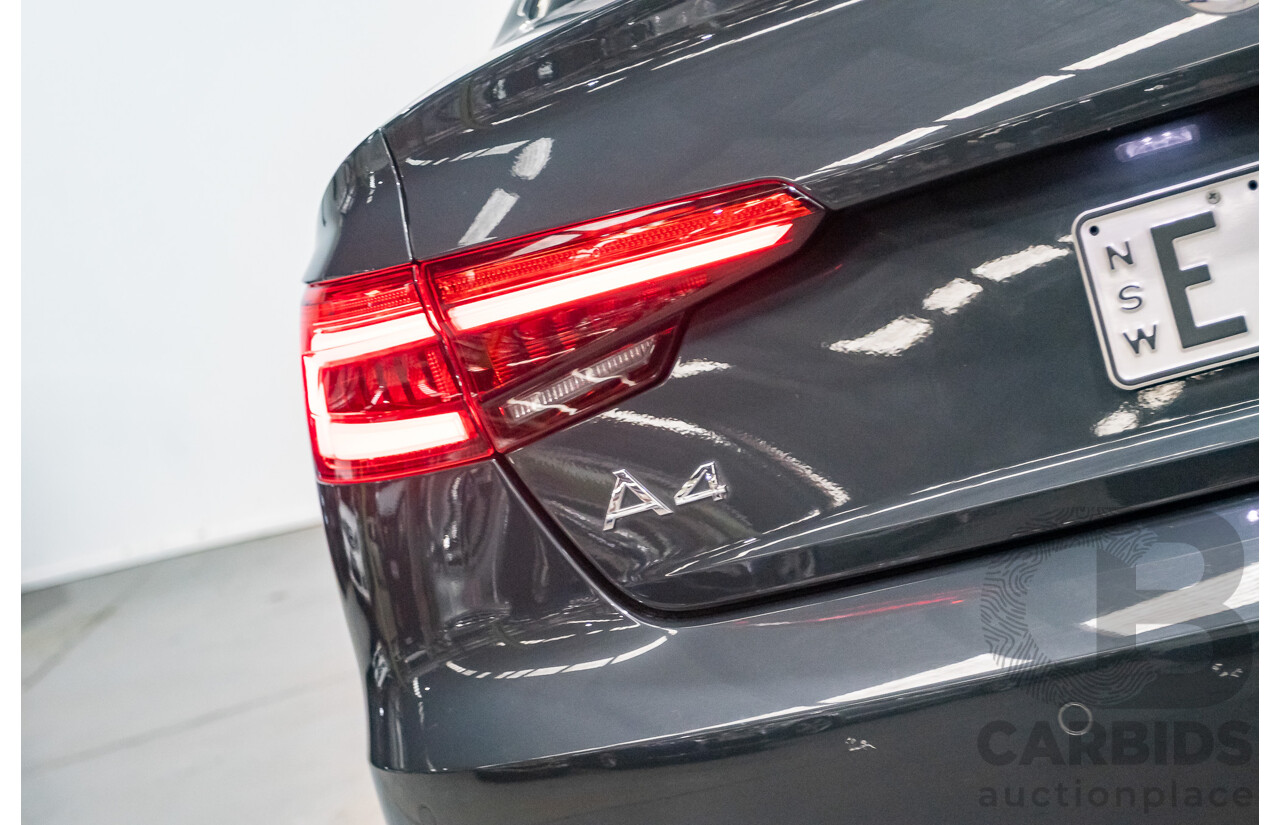 07/2016 Audi A4 2.0 TDI Quattro S-tronic Sport (AWD) F4 (B9) 4D Sedan Grey Turbo Diesel 2.0L