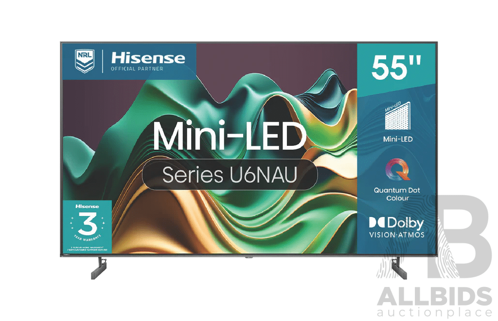 Hisense 55 U6NAU Mini-LED 4K QLED Smart TV 