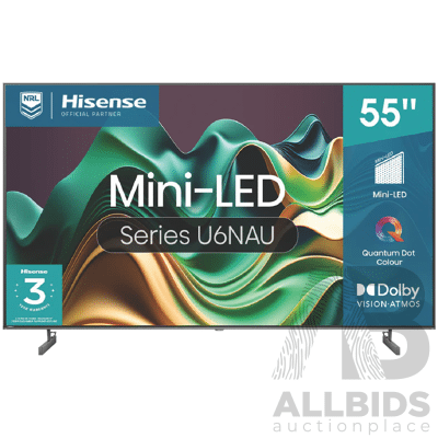 Hisense 55 U6NAU Mini-LED 4K QLED Smart TV 