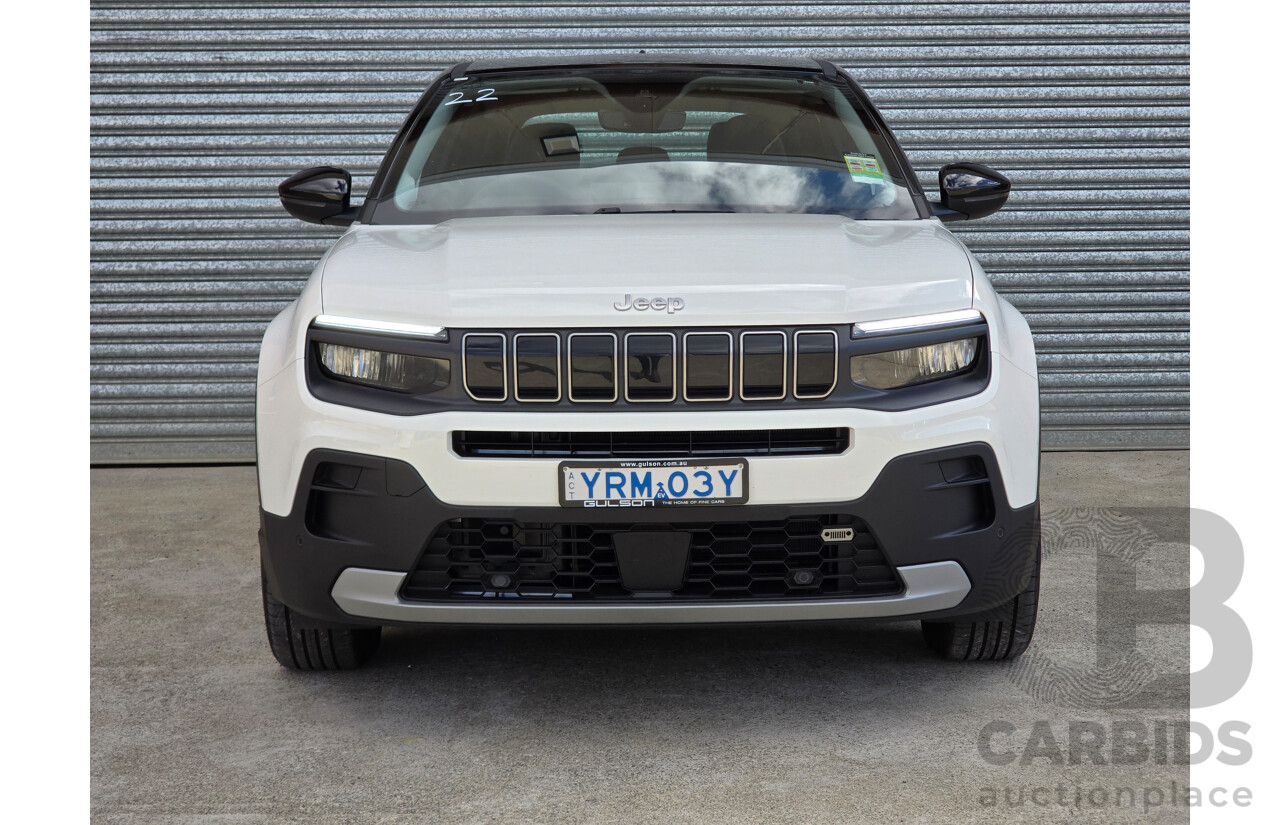 09/2024 Jeep Avenger Limited JJ MY24 4d Wagon Snow White with Volcano Black Roof Dedicated Electric EV 115kw