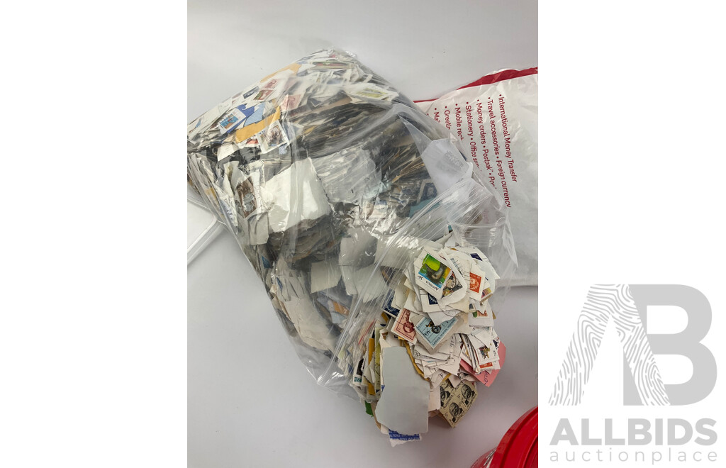 Large Collection of Australian Stamps, Examples Spanning 1930's to 1990's, Tub of Predecimal, Australia/London Customs, Victoria Rail and More