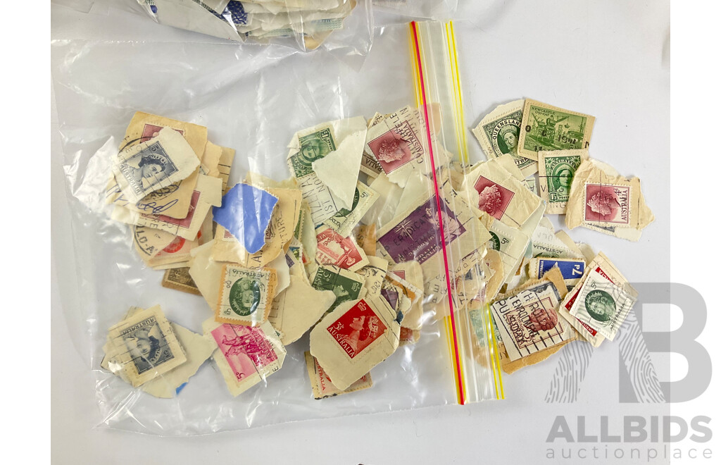 Collection of Cancelled Australian Stamps, Examples Spanning Predecimal to 1990's, QE2 , Bicentennial, Nature Includes Some New Zealand Predecimal- Approximately 1.8 Kilograms