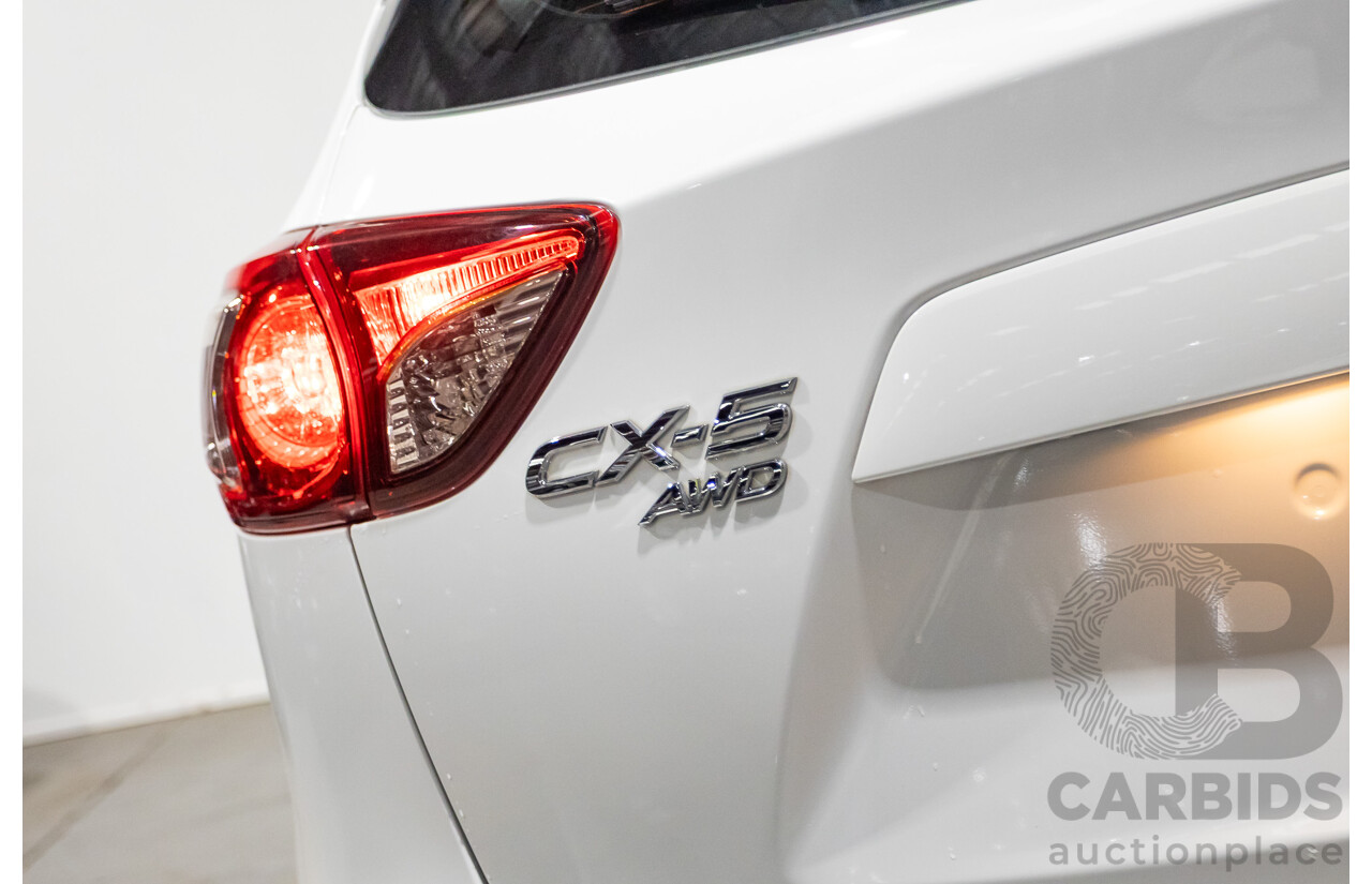 6/2014 Mazda CX-5 Grand Tourer (AWD) MY13 Upgrade 4d Wagon White Turbo Diesel 2.2L