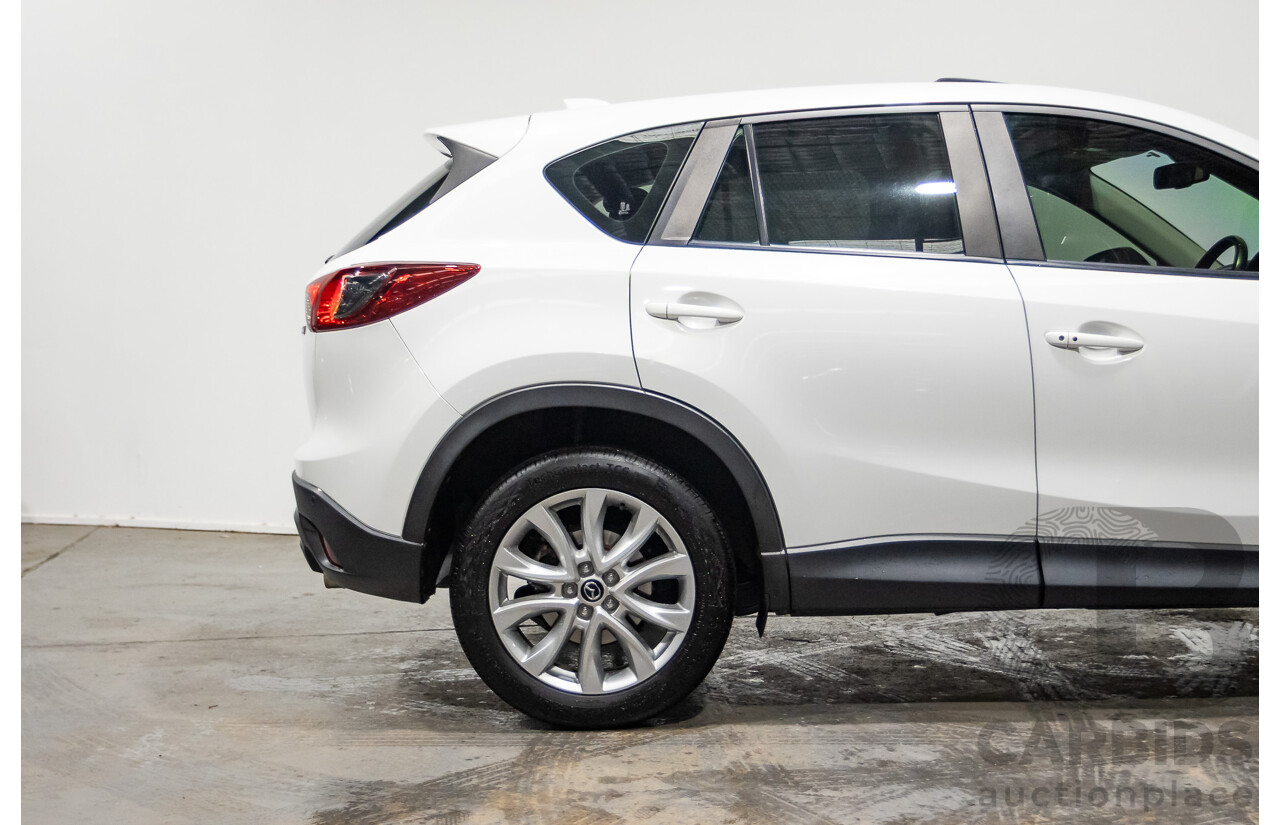 6/2014 Mazda CX-5 Grand Tourer (AWD) MY13 Upgrade 4d Wagon White Turbo Diesel 2.2L
