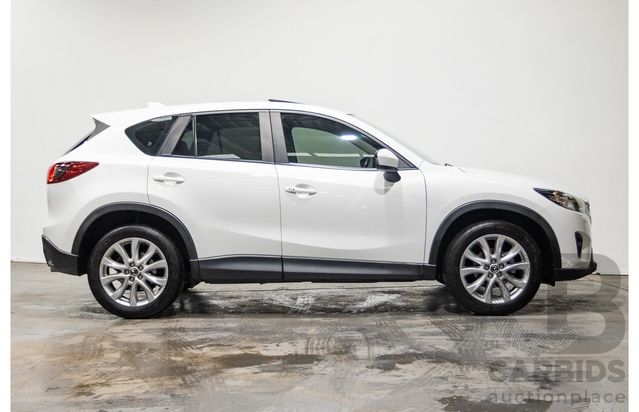 6/2014 Mazda CX-5 Grand Tourer (AWD) MY13 Upgrade 4d Wagon White Turbo Diesel 2.2L