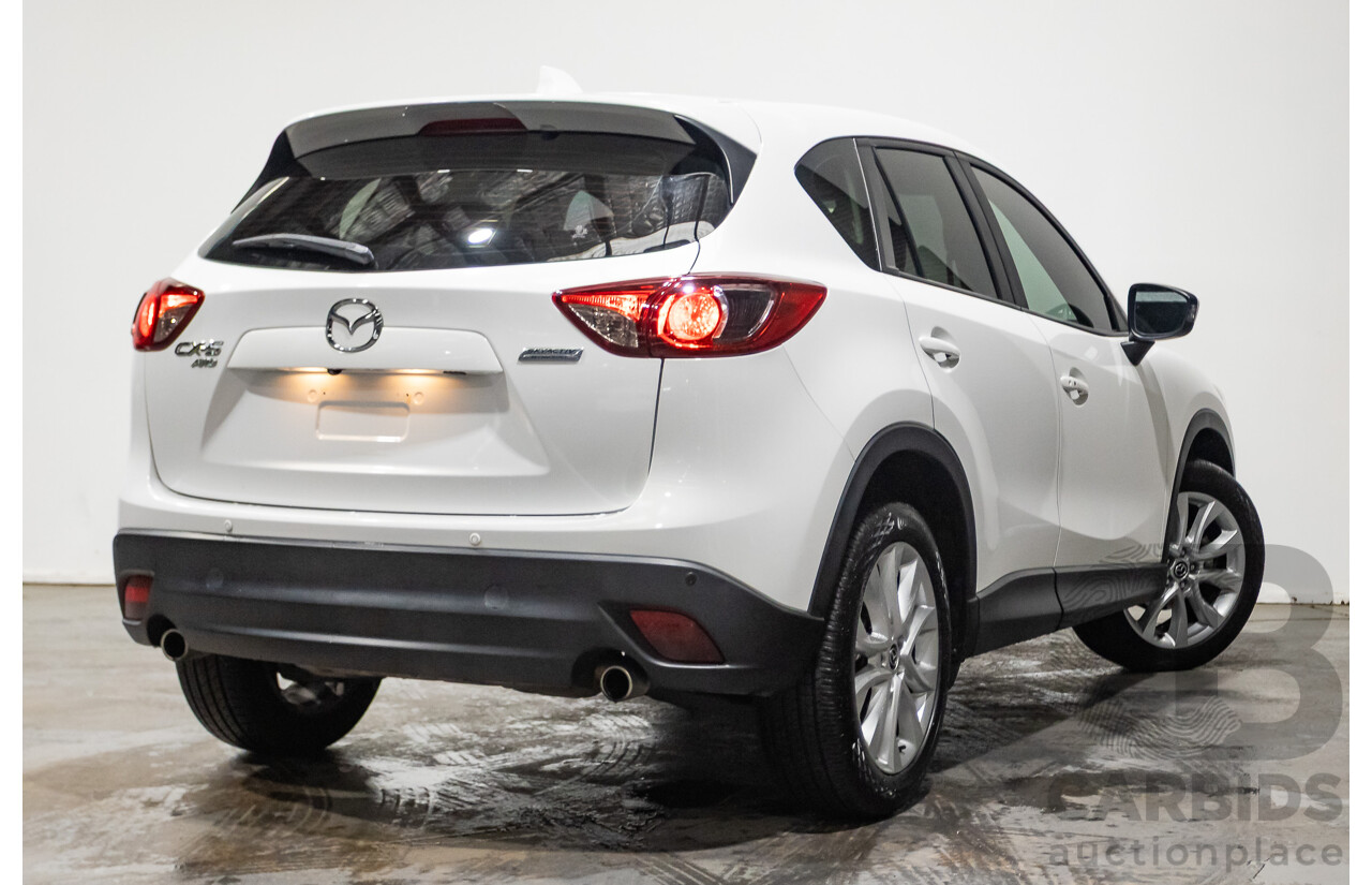 6/2014 Mazda CX-5 Grand Tourer (AWD) MY13 Upgrade 4d Wagon White Turbo Diesel 2.2L