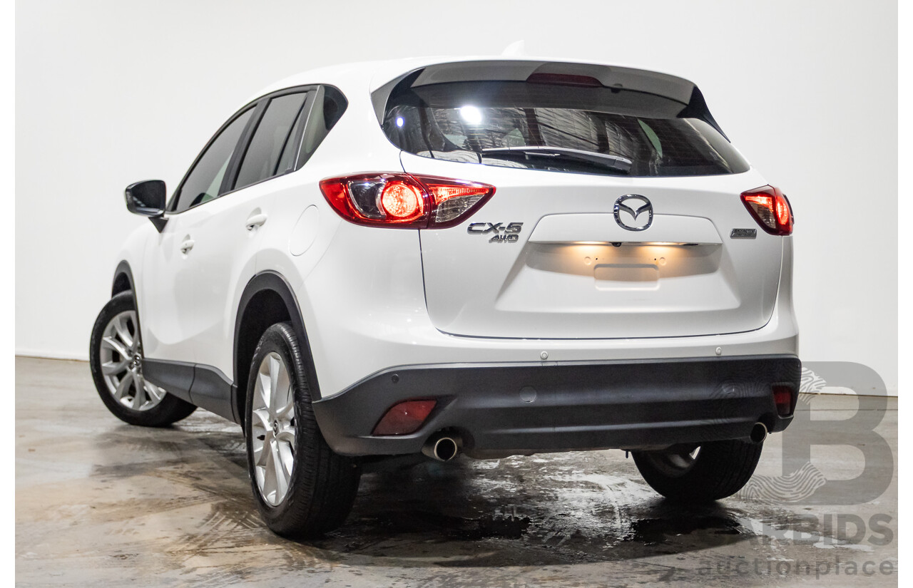 6/2014 Mazda CX-5 Grand Tourer (AWD) MY13 Upgrade 4d Wagon White Turbo Diesel 2.2L