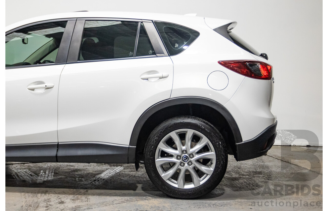 6/2014 Mazda CX-5 Grand Tourer (AWD) MY13 Upgrade 4d Wagon White Turbo Diesel 2.2L