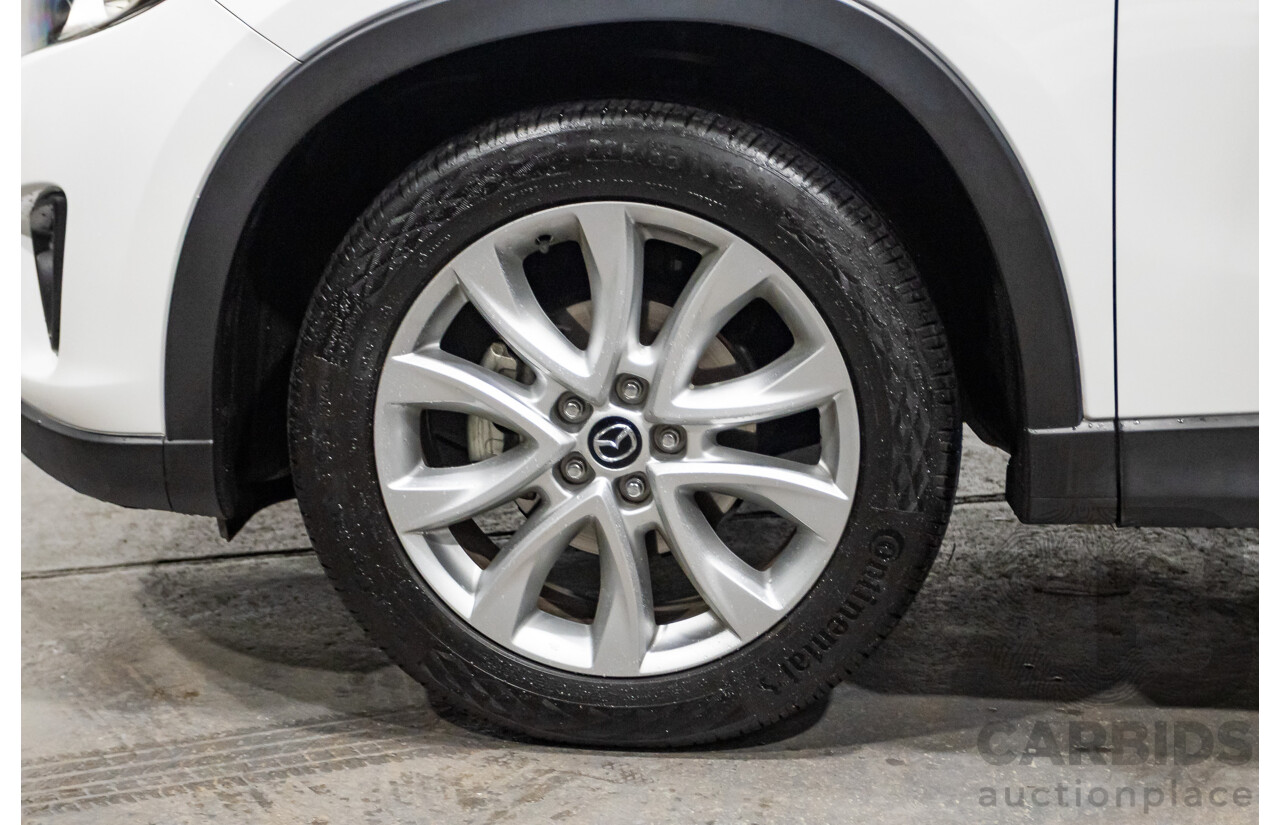 6/2014 Mazda CX-5 Grand Tourer (AWD) MY13 Upgrade 4d Wagon White Turbo Diesel 2.2L