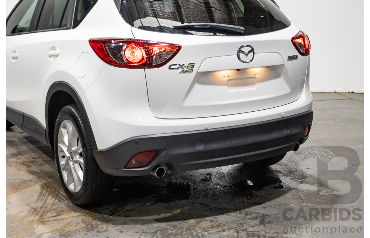 6/2014 Mazda CX-5 Grand Tourer (AWD) MY13 Upgrade 4d Wagon White Turbo Diesel 2.2L