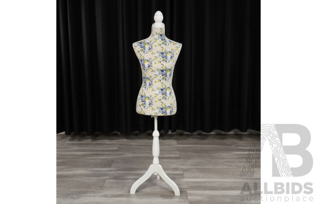 Fabric Dress Makers Mannequin on Timber Base
