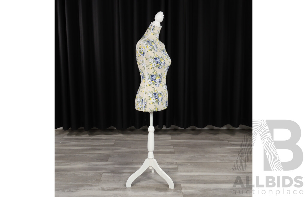 Fabric Dress Makers Mannequin on Timber Base