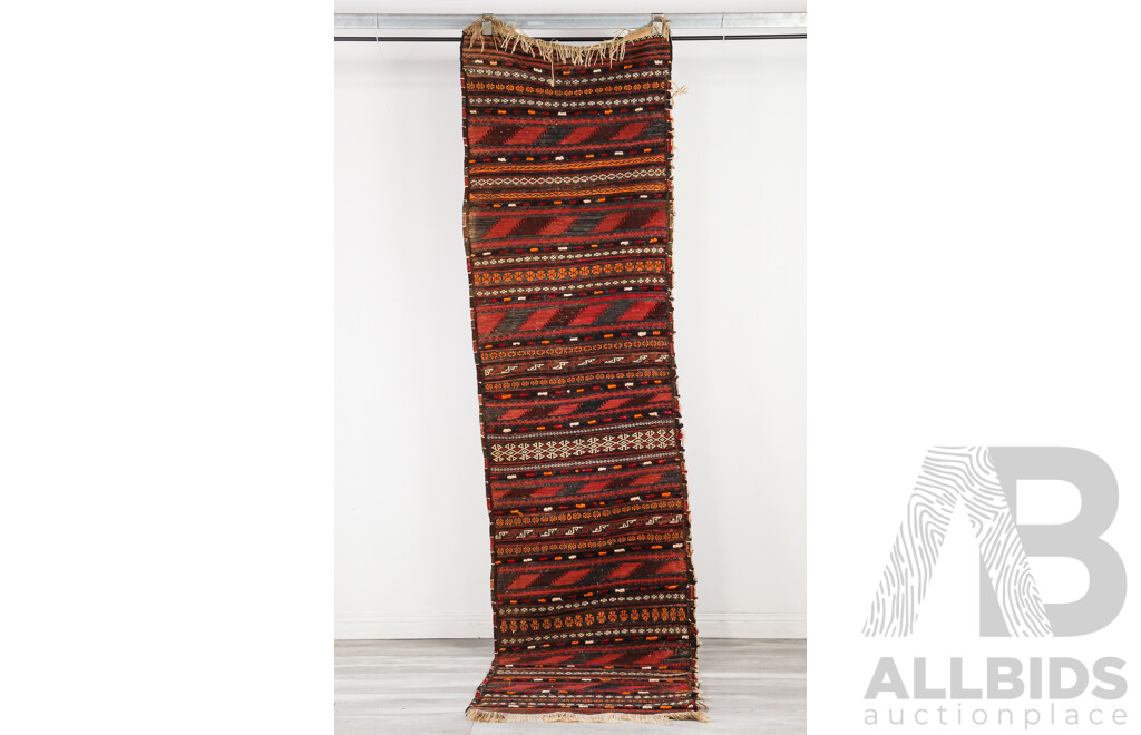 Hand Woven Wool Afghan Runner