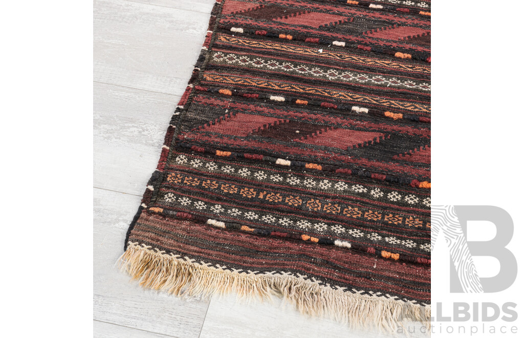 Hand Woven Wool Afghan Runner