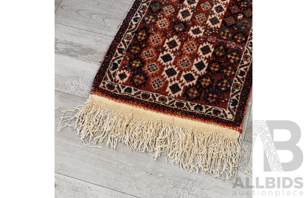 Pair Hand Knotted Wool Persian Rugs with Joining Warp