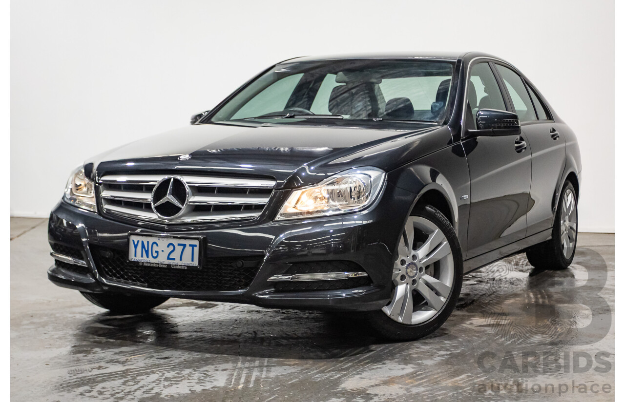 3/2012 Mercedes-Benz C200 BE W204 MY12 4d Sedan Magnetite Black Turbo 1.8L