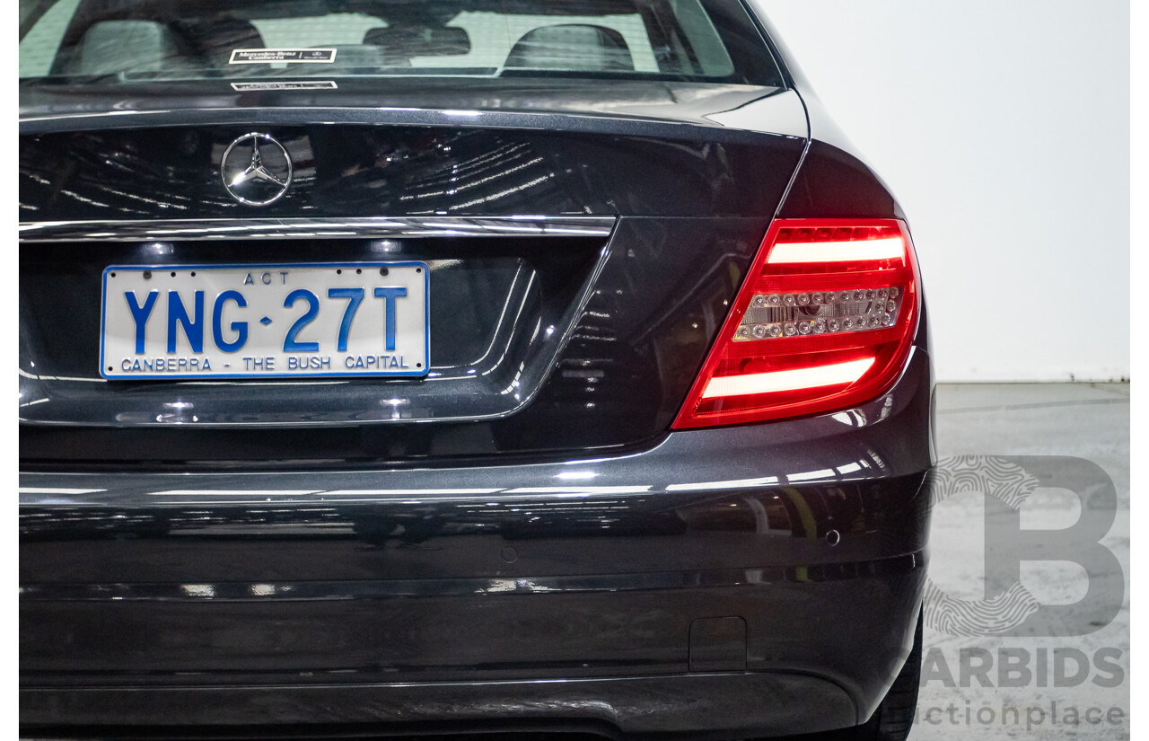 3/2012 Mercedes-Benz C200 BE W204 MY12 4d Sedan Magnetite Black Turbo 1.8L