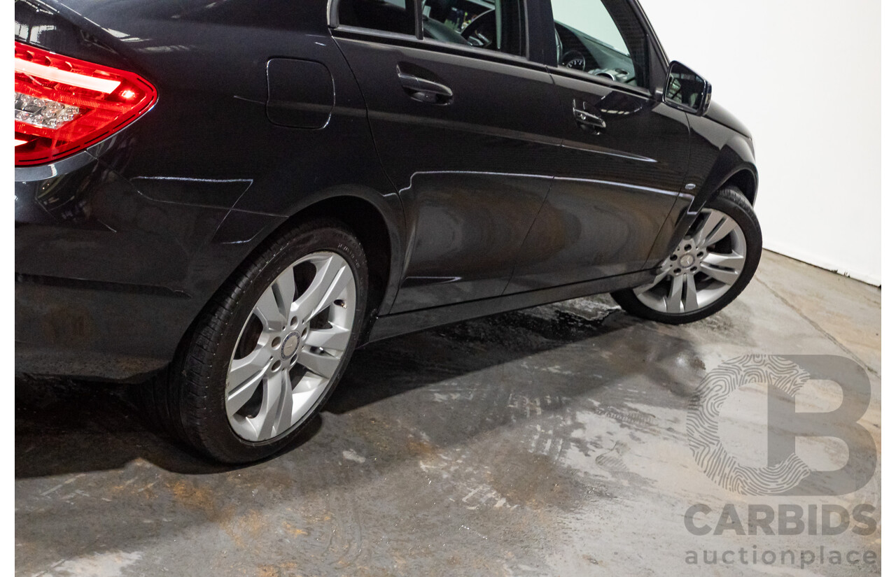3/2012 Mercedes-Benz C200 BE W204 MY12 4d Sedan Magnetite Black Turbo 1.8L