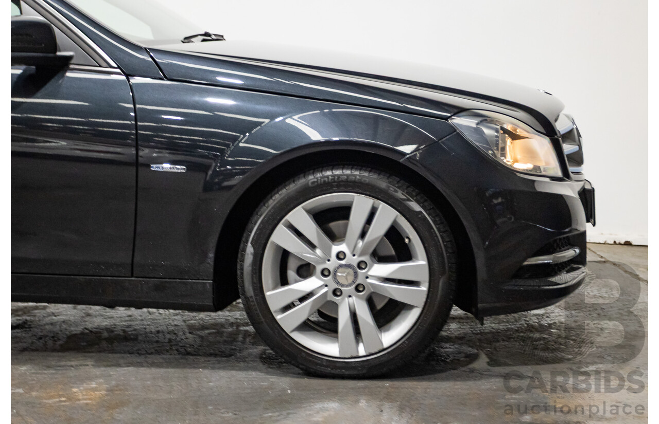 3/2012 Mercedes-Benz C200 BE W204 MY12 4d Sedan Magnetite Black Turbo 1.8L
