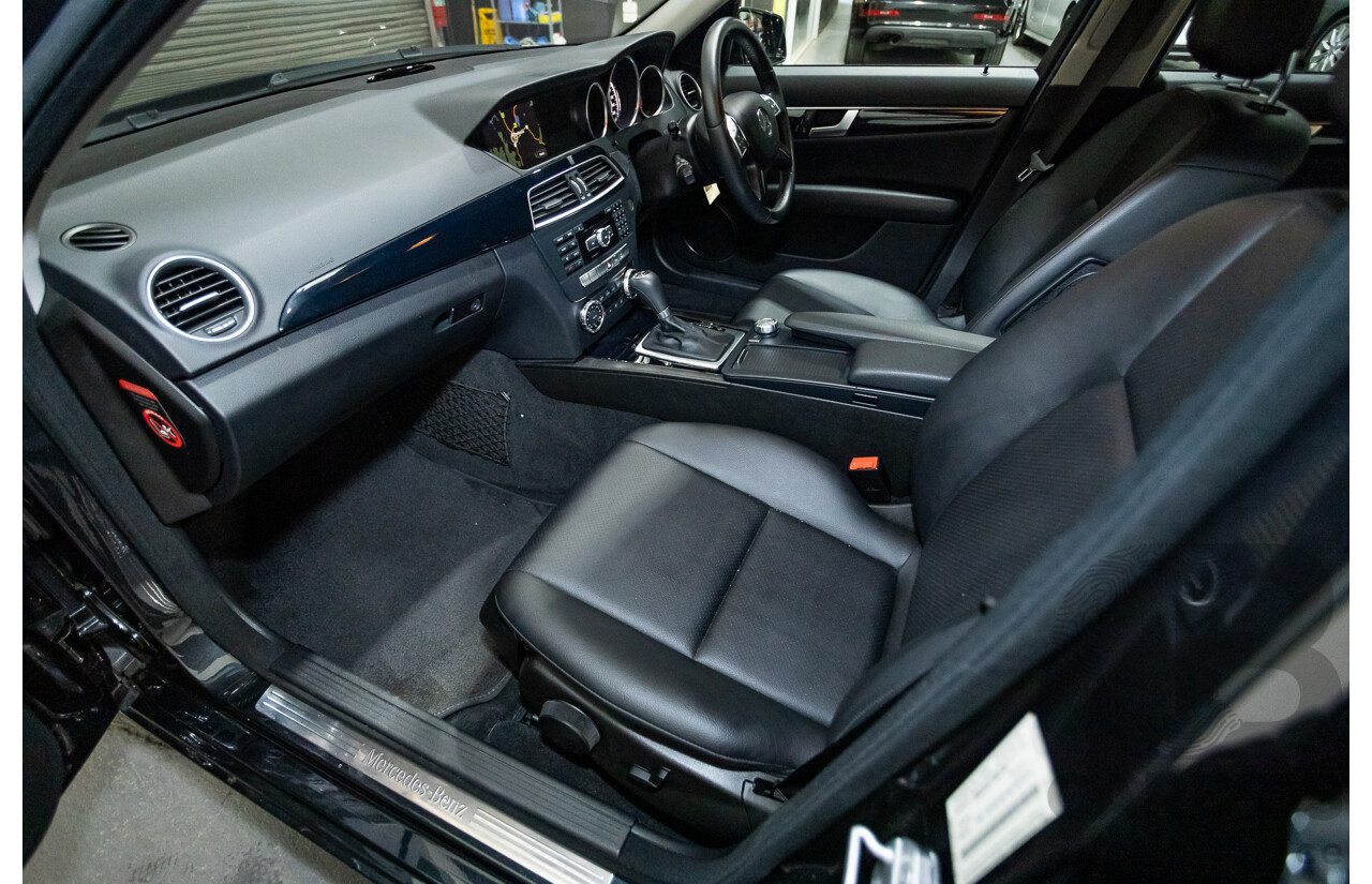 3/2012 Mercedes-Benz C200 BE W204 MY12 4d Sedan Magnetite Black Turbo 1.8L