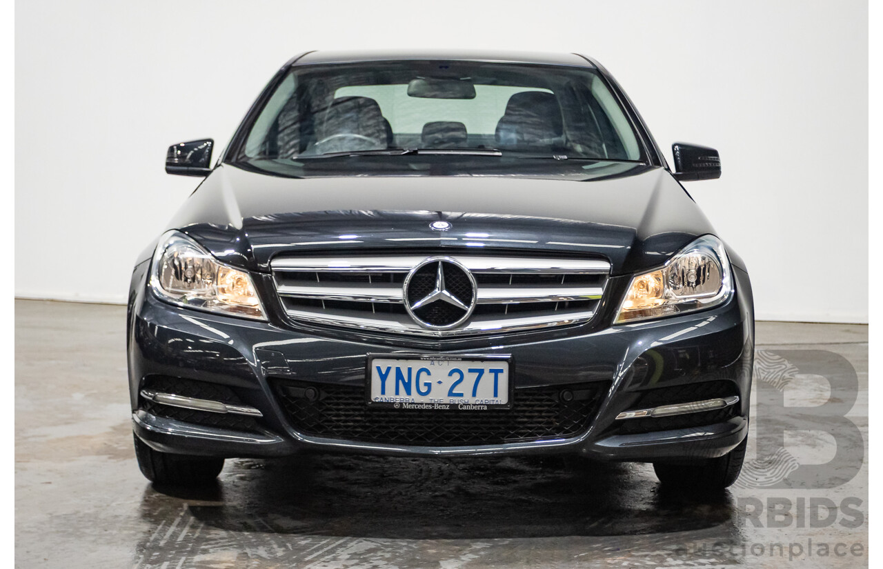 3/2012 Mercedes-Benz C200 BE W204 MY12 4d Sedan Magnetite Black Turbo 1.8L