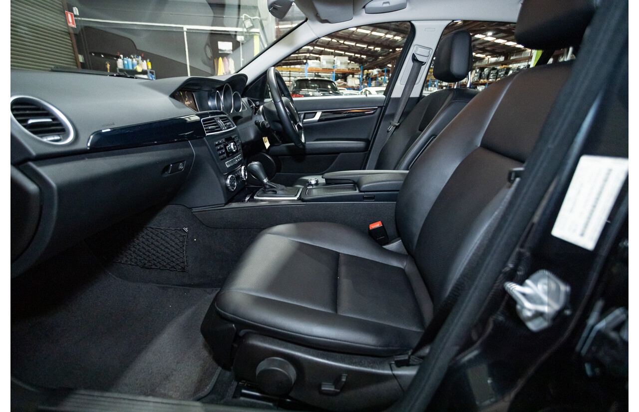 3/2012 Mercedes-Benz C200 BE W204 MY12 4d Sedan Magnetite Black Turbo 1.8L
