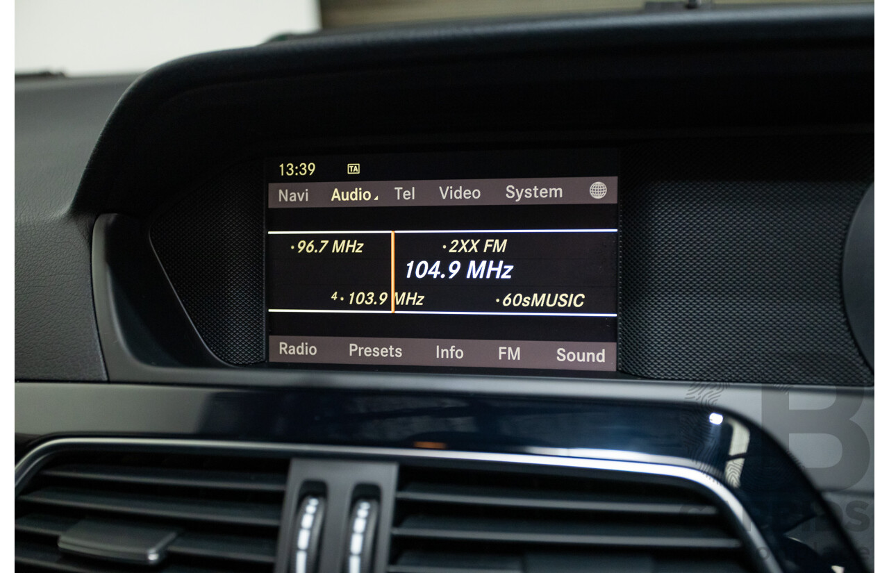 3/2012 Mercedes-Benz C200 BE W204 MY12 4d Sedan Magnetite Black Turbo 1.8L